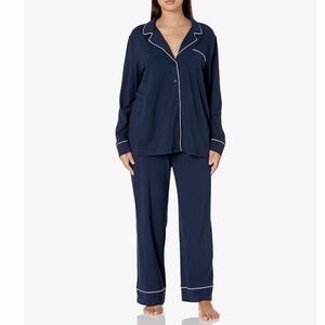 Amazon Essentials Women’s Pajama Set Long Sleeve Shirt &  Bottom Navy New  XS